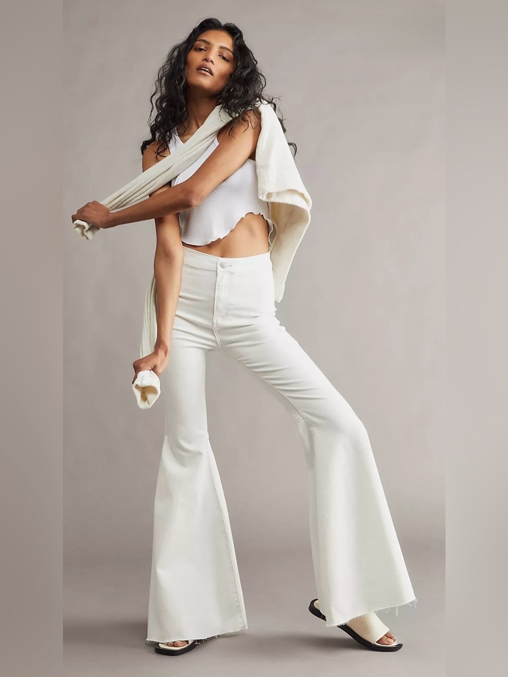 Free People Just Float On Flare Jeans Bell Bottom Size 27 70s Retro Festival